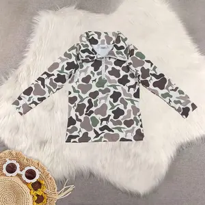 New Clothes Sibling Camo Duck Boys Long Sleeve Zip Pullover Hunting Dog Jacket for Kids Outdoor Active Wear