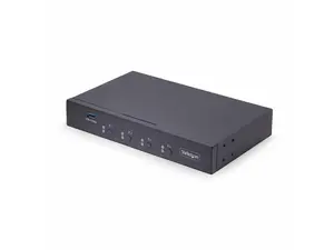 StarTech 4-Port Dual-Monitor DisplayPort KVM Switch 4K 60Hz 2x USB 5Gbps Ports Hotkey/Push-Button Switching TAA Compliant P4DD46A2KVMSWITCH
