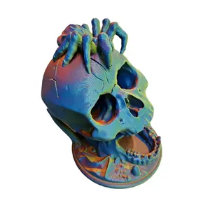 3D Printed Skull Tower Decor Eye