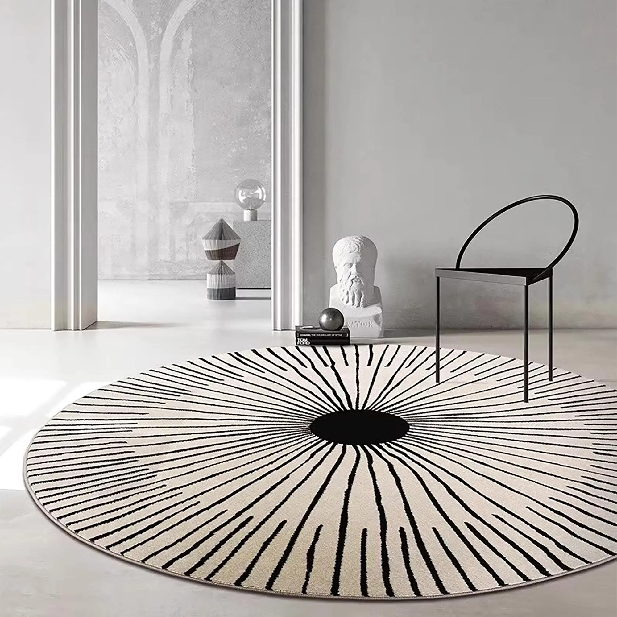 Round Abstract Art Pattern Floor Mat, Non-slip Soft Floor Carpet, Decorative Area Rug, Abstract Area Rugs, Modern Abstract Rug for Home Living Room Bedroom, Home Decor, Abstract Styled Rug