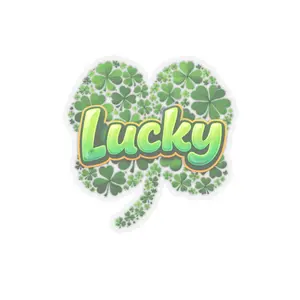 Lucky Shamrock Sticker | Kiss-Cut St. Patrick's Day clover decal