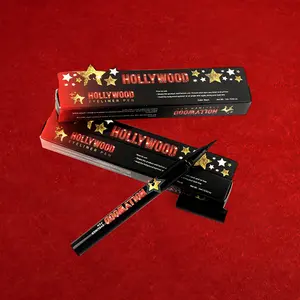 Hollywood Lash Waterproof Liquid Eyeliner – Smudge-Proof Precision with Brush-Felt Tip | 0.8ml
