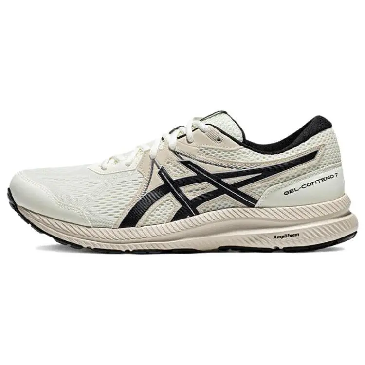 ASICS GEL Contend 7 Runnings Beige' Cushioned Low Top Commuter Running Shoes Men's Black 1011B730-101