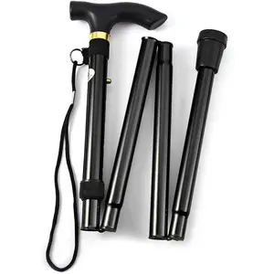 Mother/Father's Day Gift Folding Lightweight Walking Stick - Adjustable Aluminum Metal Collapsible Travel Cane with Non-Slip Rubber Base