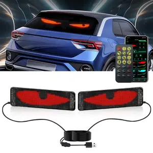 Car devil's eye light dynamic eye flexible screen programmable animated display screen with APP remote control USB plug and play LED Lights