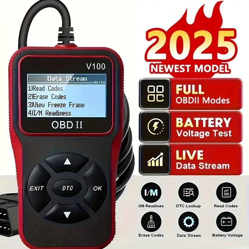 OBD2 Scanner Code Reader with 2.4" LCD Display - Advanced Diagnostic Tool for Engine Faults fault code
