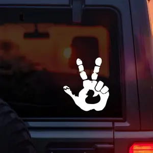 Two Finger Duck Wave Vinyl Car Decal with Rubber Duck – Funny Off-Roading Decal for Jeep and 4x4 Owners – Duck Duck Jeep Inspired Sticker for Mudding, Trail Riding, and Adventure Lovers – Waterproof Decal for Bumpers, Windows, or Windshields