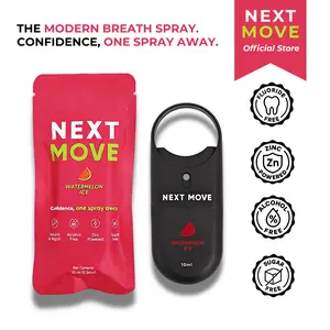 Next Move Watermelon Ice Breath Spray 10 mL | Probiotic Oral Spray | Zinc Powered | Alcohol-Free | Sugar-Free