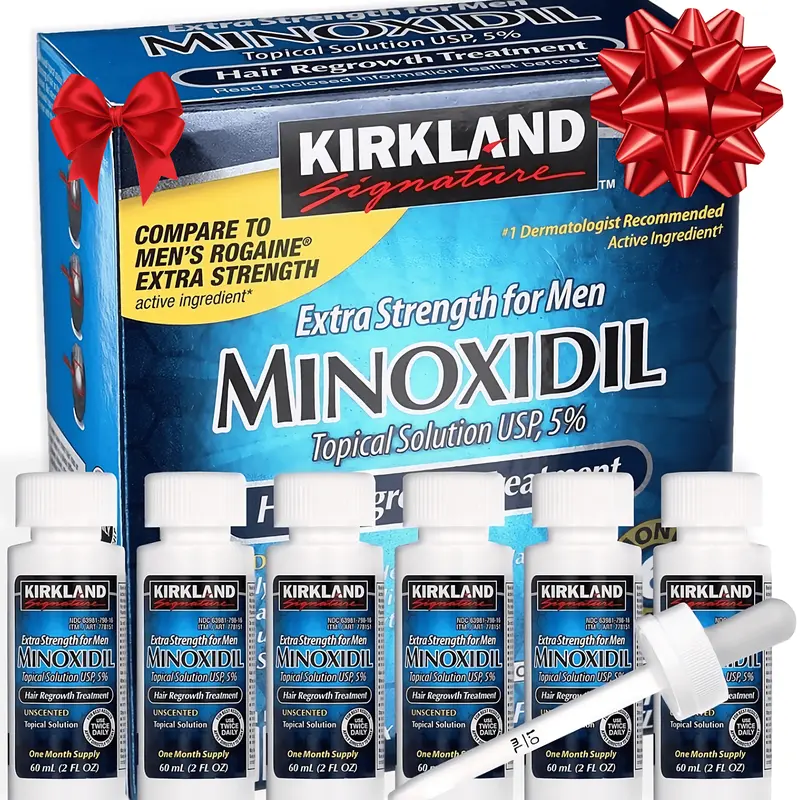 Kirkland Signature Minoxidil Liquid Extra Strength Hair Regrowth Treatment for Men, 5% Topical Solution