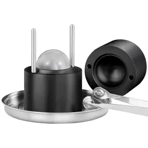 VEVOR Ice Ball Press, 2.4" Ice Ball Maker, Aircraft Al Alloy Ice Ball Press Kit for 60mm Ice Sphere, Ice Press with Tong and Drip Tray, for Whiskey, Cocktail, Bourbon, Scot on Party & Holiday, Black