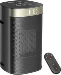 1500W Space Heater, Fast Heating & Energy Saving Portable Electric Heater with Remote, 5 Modes Adjustable Thermostat 24H Timer, Safe Quiet for Bedroom Office Home Use