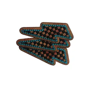 Leather Lightening Bolts Filler Iron On Patches