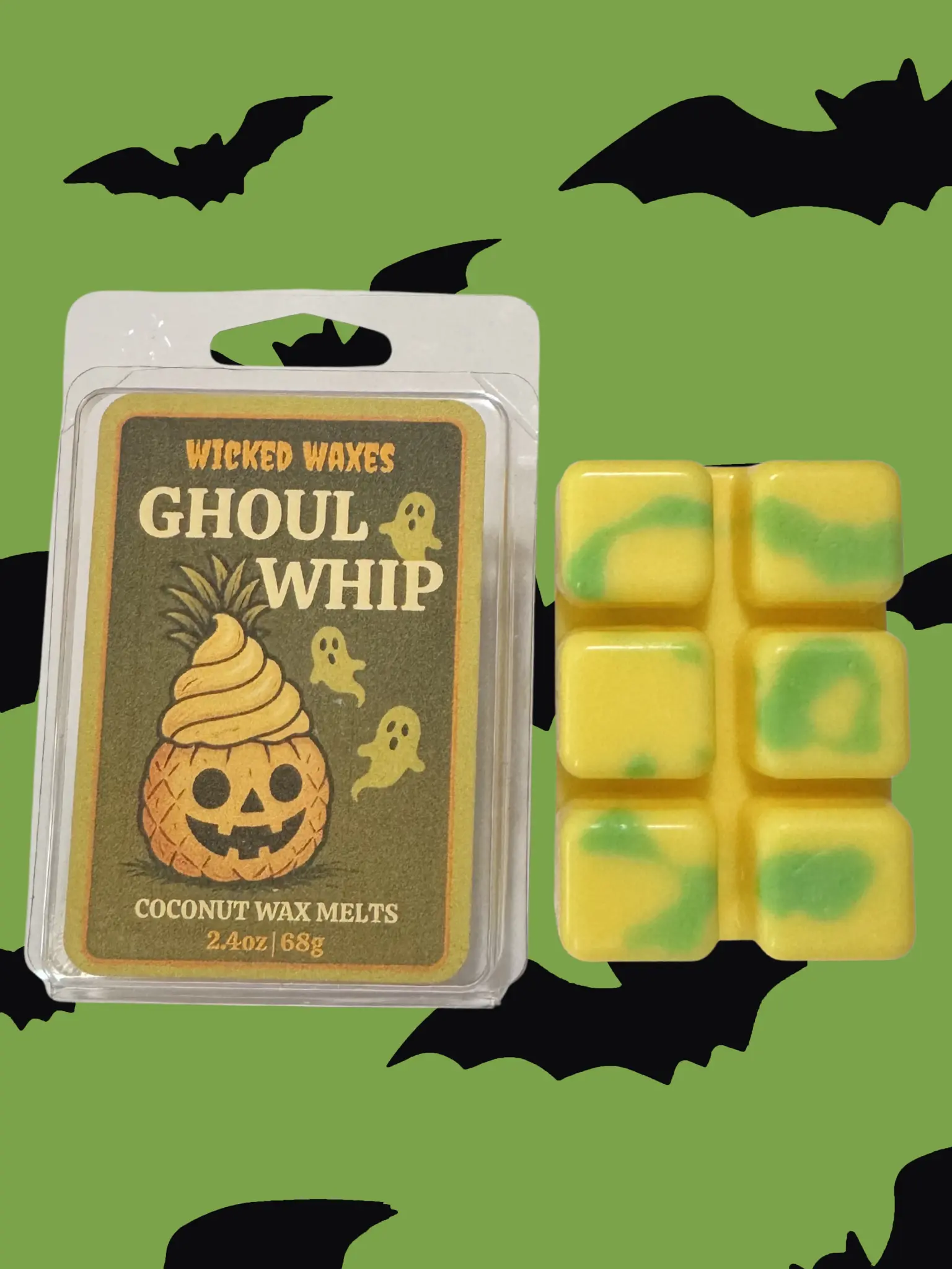 Ghoul Whip Wax Melts | Pineapple Vanilla Whip | Theme Park Inspired Fragrance | Spooky Summer Home ScentGhoul Whip | Pineapple Vanilla Whip | Theme Park Inspired Fragrance | Spooky Summer Home Scent