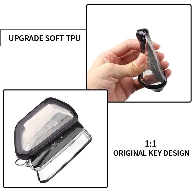 for Volkswagen Key Fob Cover with Keychain,Car Key Case fit for VW ID.4 ID.3 MK8 Golf GTI Seat Leon MK4 Skoda Octavia(Black)