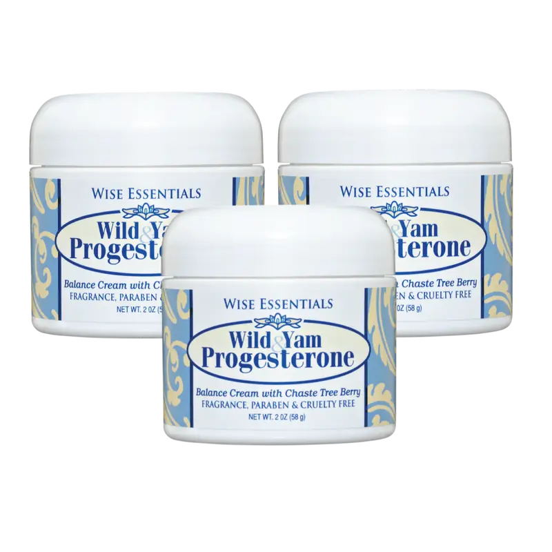 Wise Essentials Wild Yam Progesterone Body Cream with Phytoestrogens 2 oz Fragrance Paraben & Cruelty Free Balance Cream with Chaste Tree Berry