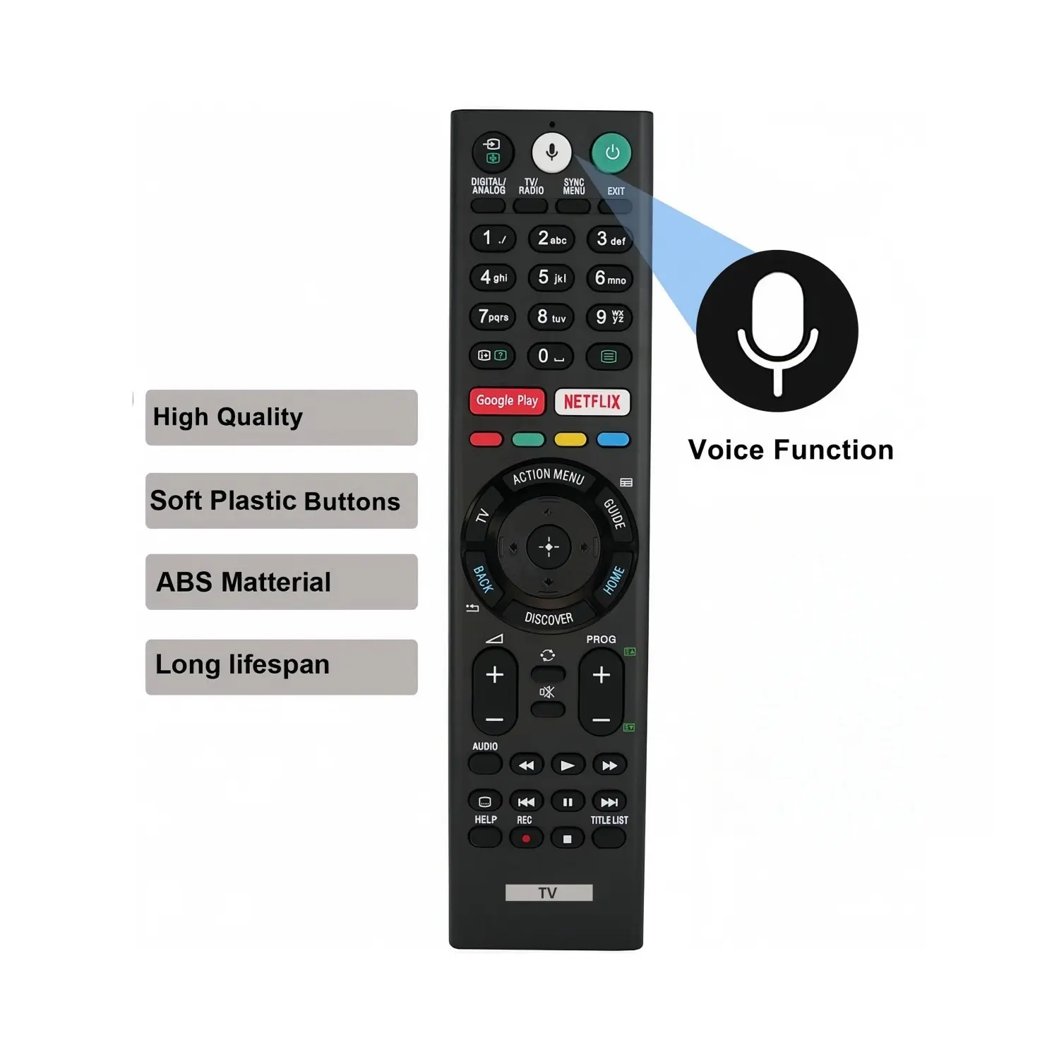 For Sony Voice TV Remote Control RMF-TX300E RMF-TX200P TX200E TX200A RMF-TX310U TX300P TX310P TX300U TX310E Ultra HD Smart LED Replacement Remote Control
