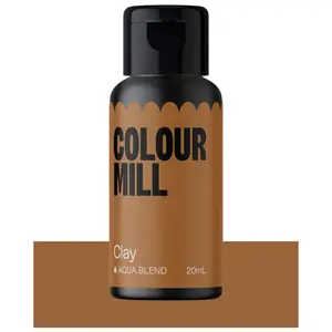 Colour Mill Aqua Blend Water-Based Food Coloring 20 Milliliters, Clay