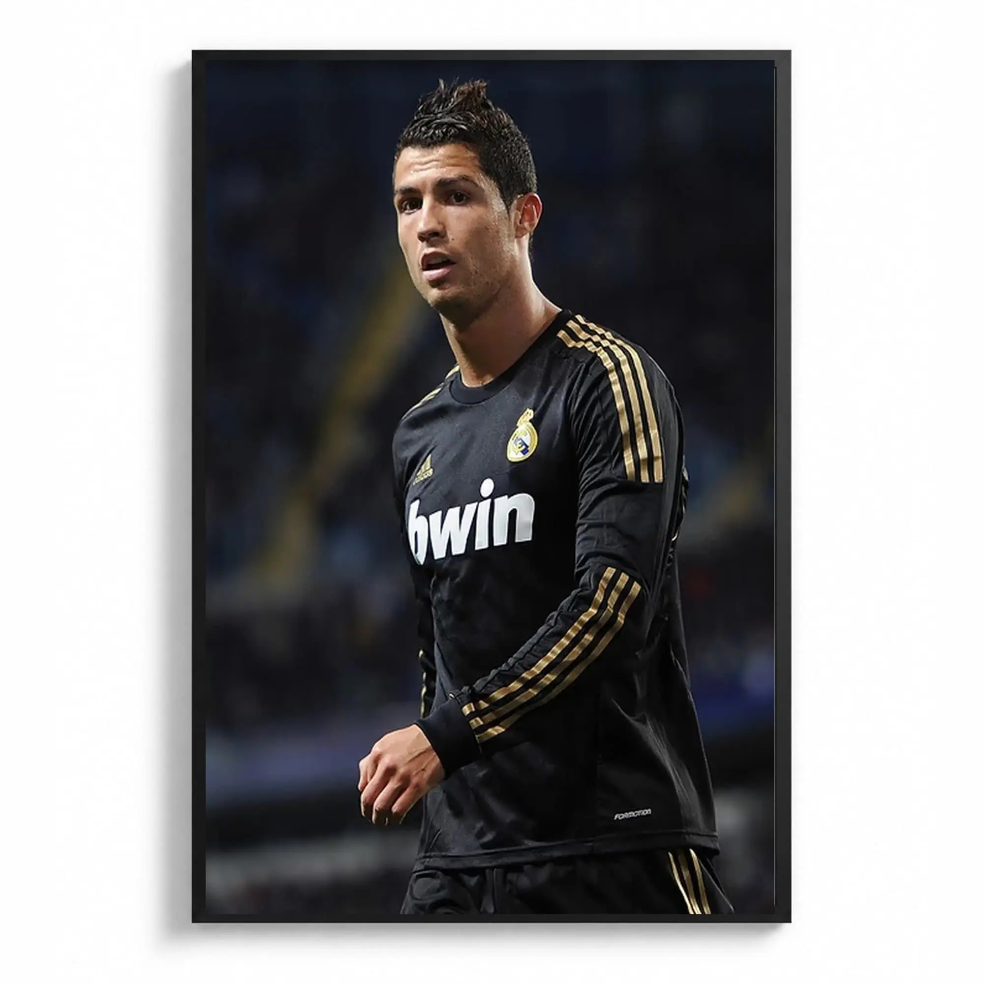 Cristiano Ronaldo in Real Madrid Kit Poster, Football Soccer Gift CR7, CR7 Fans Gift ( Unframed - Print Only )