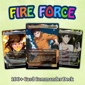 Proxy 100+ Card Commander Deck – F.i.r.e F.o.r.c.e Ready to Play Perfect Gift for Fans, Players and Collectors Collectible Cards Premium Cards