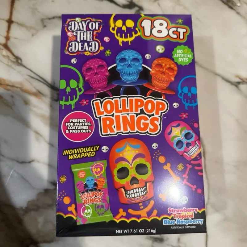 Fruit flavored hard candy ring Halloween/ day of the dead