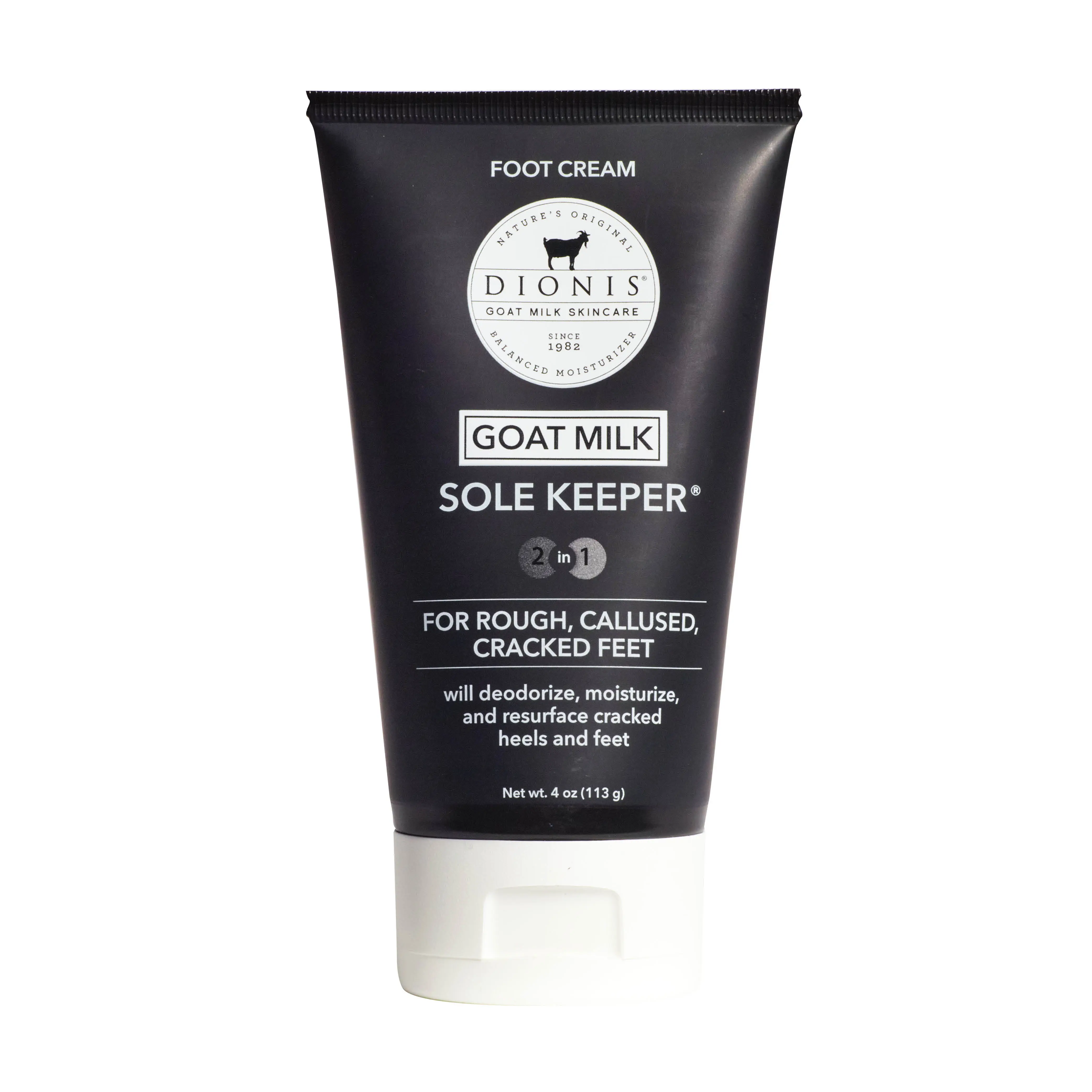 Dionis Goat Milk Sole Keeper® Foot Cream - Moisturizing Treatment for Rough, Calloused Feet with Nail Care Benefits