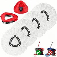 4 Mop Heads+1Brush+1Base