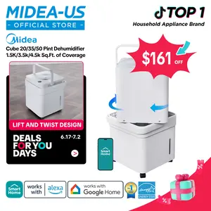 【DFYD】Midea Cube 20 Pint Dehumidifier for Basement and Rooms at Home, Smart Control, ENERGY STAR Efficient, Includes Drain Hose