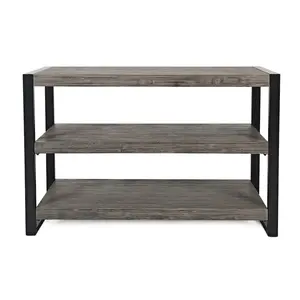 Pinnacle Modern Loft Iron and Wood Grey Sofa Table