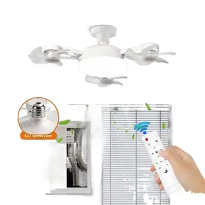 LED E27 Dimmable Ceiling Fan Light with Drone Design Quiet for Living Room Bedroom Integrated Ceiling Fan Pendant Light