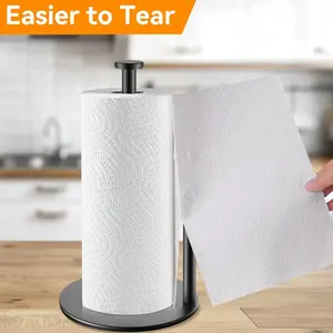 Stainless Steel Kitchen Paper Towel Holder, Oil Absorbing Paper Rack, Standing Food Wrap Dispenser, Creative Desktop Roll Paper Stand