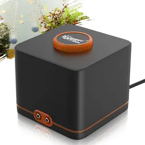 hygger Strong Aquarium Air Pump for Medium Large Fish Tank, Hydroponic Systerm, Household Commercial Use, 1 Outlet(OD-8mm), with Air Tubings, Multi-Head Control Valves