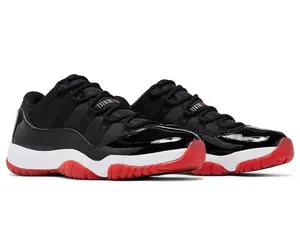 Nike Air Jordan 11 Low Bred Black Red FV5104-006 Men's Shoes NEW Athletic Sneakers