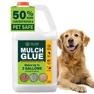 Mulch Glue for Landscaping - Rock & Gravel Binder| Spray Glue for Paver Sealer| Landscape Glue for Mulch & Pebbles| Pet Safe & Plant Safe - 1 Gallon