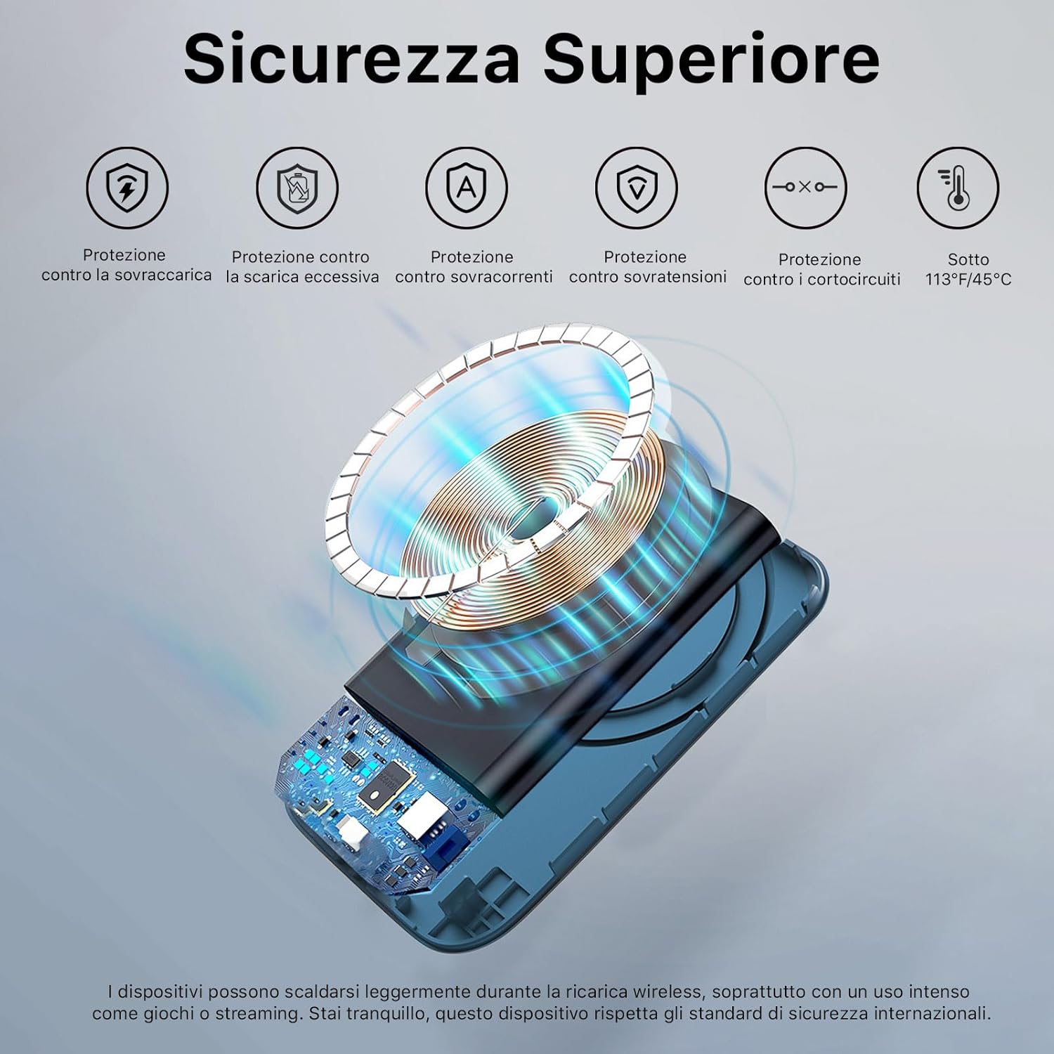 NOBIS Power Bank Slim da 5000mAh con Cavo Integrato: Caricatore Portatile con Aggancio Magnetico, Ricarica Rapida 22,5W e USB-C In/Out, per Smartphone e Dispositivi Android