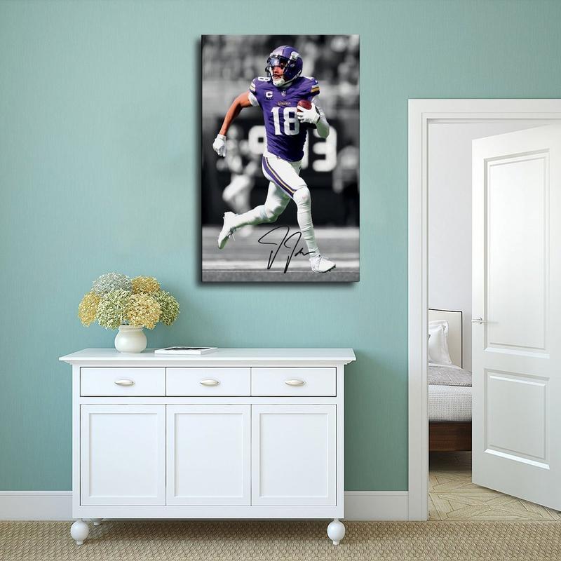 Justin Jefferson American Football Sports III Canvas Poster Wall Art Decoration For Home Bedroom Office Living Dorm Room Decor Boys Girls Gift