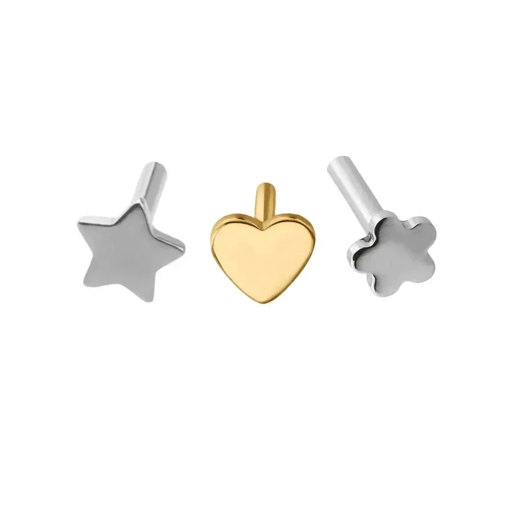 18 Gauge Special Shapes Flat Back Earring Back (Choose a Length)