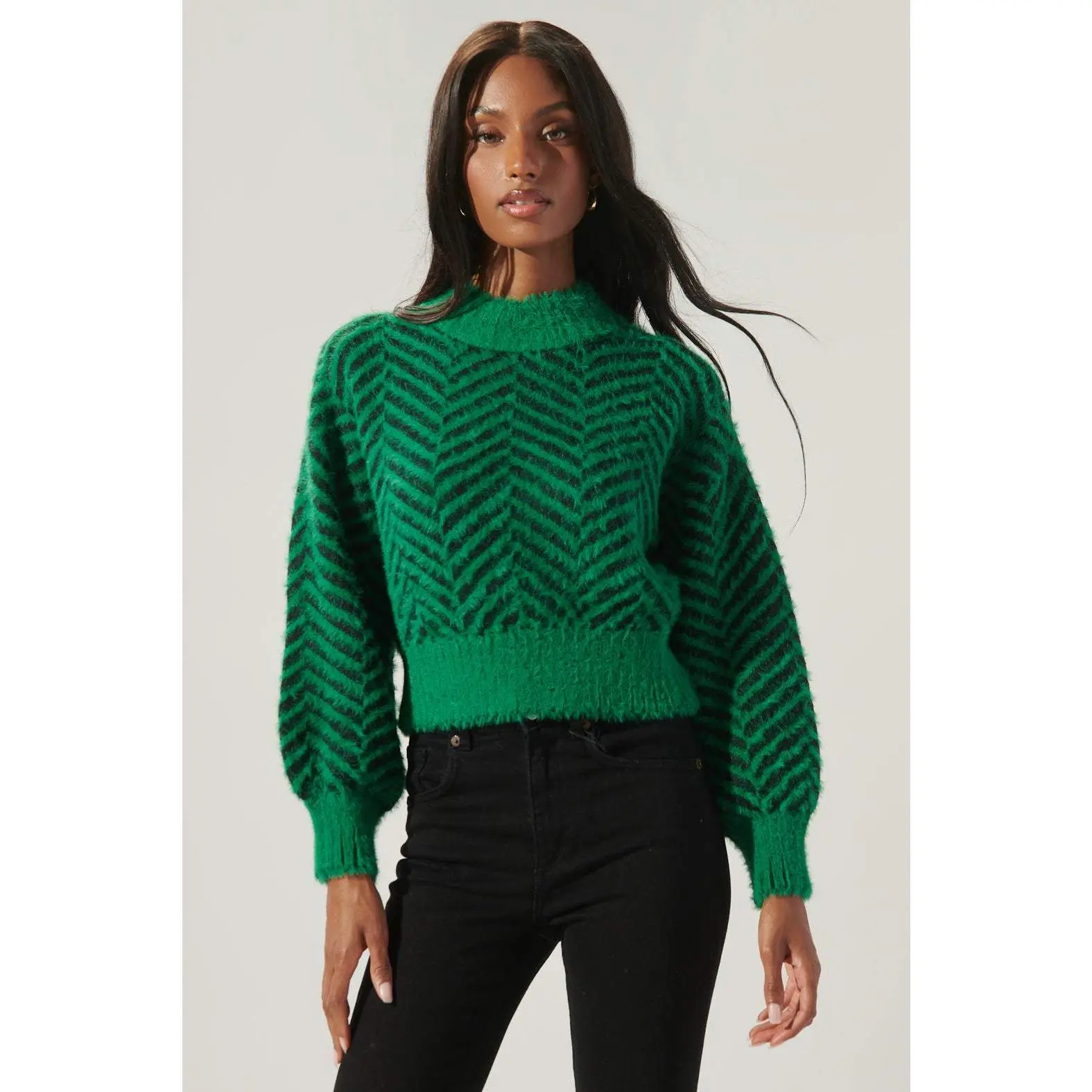 Cheshire Eyelash Chevron Sweater