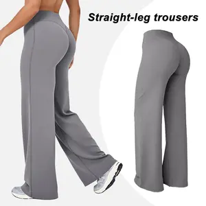 HALO SoftMotion Straight Leg Bottoms High Waisted Women's Yoga Pants 31" Inseam Stretch Workout Leggings Breathable Tummy Control Gym Fitness Athletic Tights for Outdoor Running Minimalist Minimalist