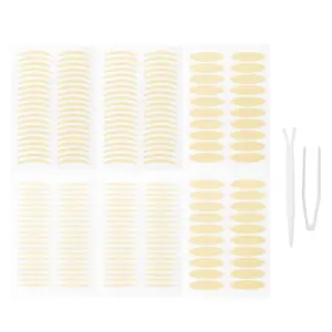 VOCOSTE 240 Pcs 3 Size Invisible Double Eyelid Stickers with a Fork, Tweezers, Suitable for Single Eyelid