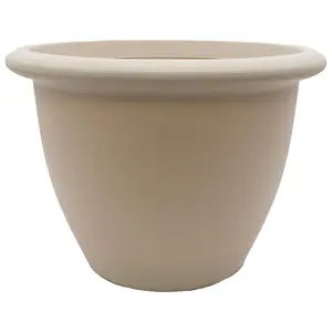 The HC Companies Sevilla Self-Watering Pot with Internal Disk 12", Cottage Stone