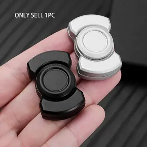 Three-In-One Finger Gyroscope Zinc Alloy Cool Edc Toy, Fidget Gadget, Push Card Stress Relief Rotating Magnetic Gyroscope, Decompression Tool