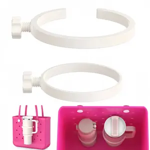 Must-Have Bogg Bag Accessories! Set of 2 Spill Proof Cup Holders, Fits 16-40oz Cups Like Stanley, Secure & Portable, DetachableBeach Mom Bag Hack | Stays Secure Camping.