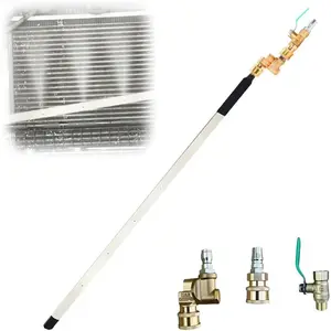 Portable Radiator Cleaning Wand,4500 PSI Radiator Flush and Cleaner Tool,Dual-Use Water/Air Flush,24" Stainless Steel Car Radiator Cleaner Wands