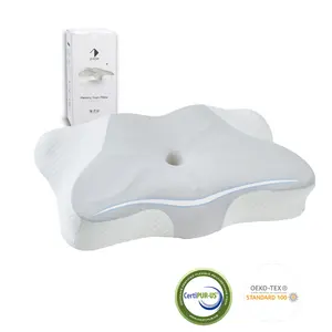 Z-Hom Cervical Memory Foam Pillow for Neck & Shoulder Pain Relief, Contour Ergonomic Design, OEKO-TEX & CertiPUR-US Certified, Breathable, Washable Cover, High Resilience Foam, All-Season Comfort, Ideal for Side, Back, Stomach Sleepers