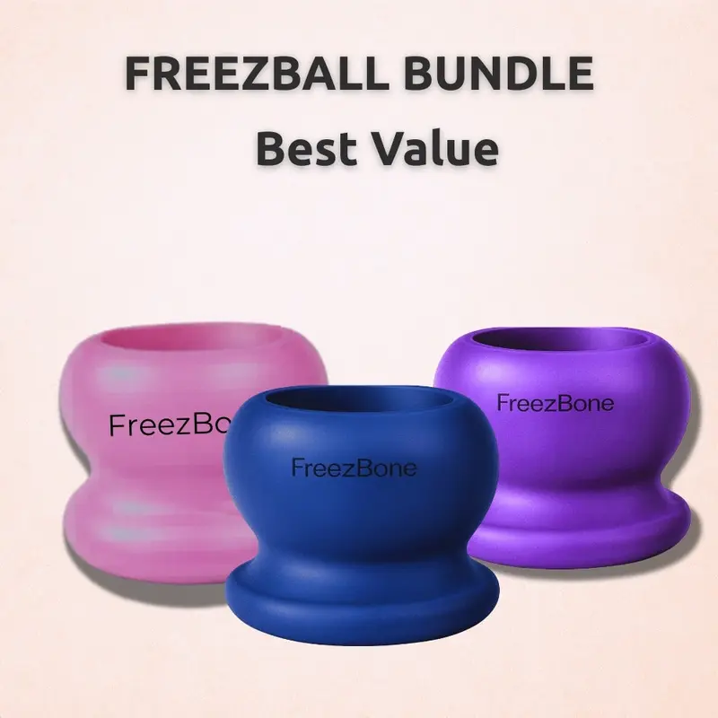 Freezball Dog Chew Toy Bundle - Refillable Frozen Enrichment Bones for Tough Chewers, Multi Pack
