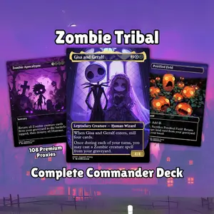 Zombies Proxy Deck Gisa and Geralf 100 Cards + Sideboard + Tokens