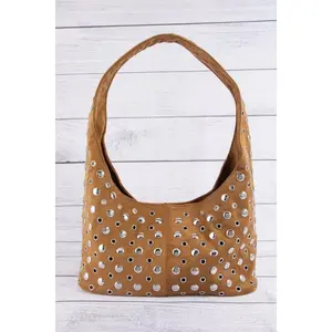Fame Multi Rivet Studded Shoulder Bag