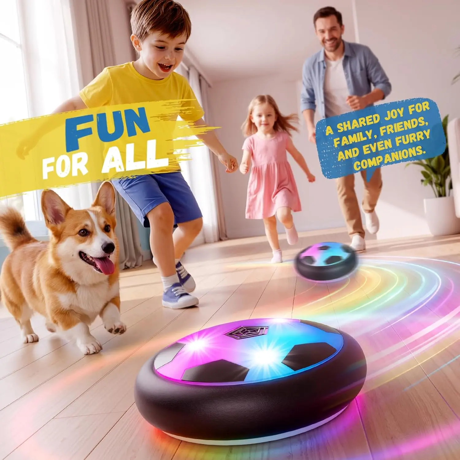 Hover Soccer Ball Toys for 3-12 Year Old Boys Girls, Indoor and Outdoor Creative Toys for Toddlers with Foam Bumper, Birthday Gifts for 3 4 5 6 7 8+ Year Old Children's