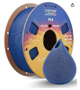 OVERTURE PLA Filament 1.75mm 1kg Cardboard Spool White 2.2lbs Dimensional Accuracy +/- 0.02mm Clog-Free Bubble-Free Tangle-Free for FDM Printers
