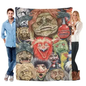 Labyrinth Themed Flannel Blanket, Ultra Soft Digital Print, Glam Anime Style, All Seasons Cozy Warm Multifunctional Nap Throw, Ideal Birthday & Christmas Gift for Loved Ones